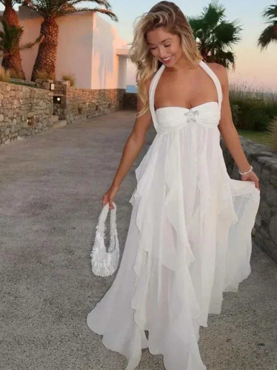 Vestido Com Babados Tendência Modern Ariel