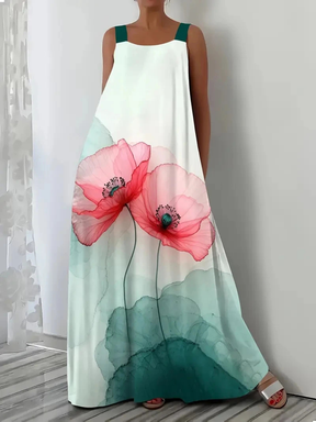 Vestido Longo Floral Plus Size Modern Ella