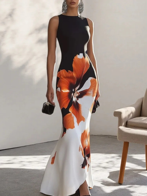 Vestido Longo Floral Modern Íris