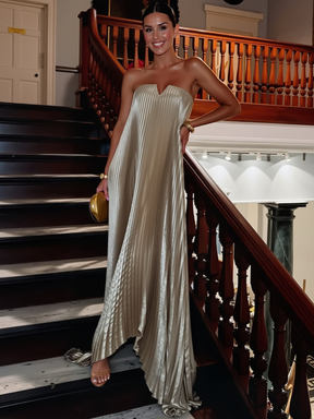 Vestido Longo Plissado Modern Liz