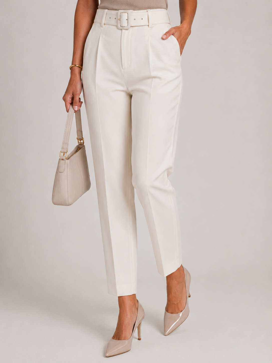 Calça Alfaiataria Com Cinto Modern Gisele