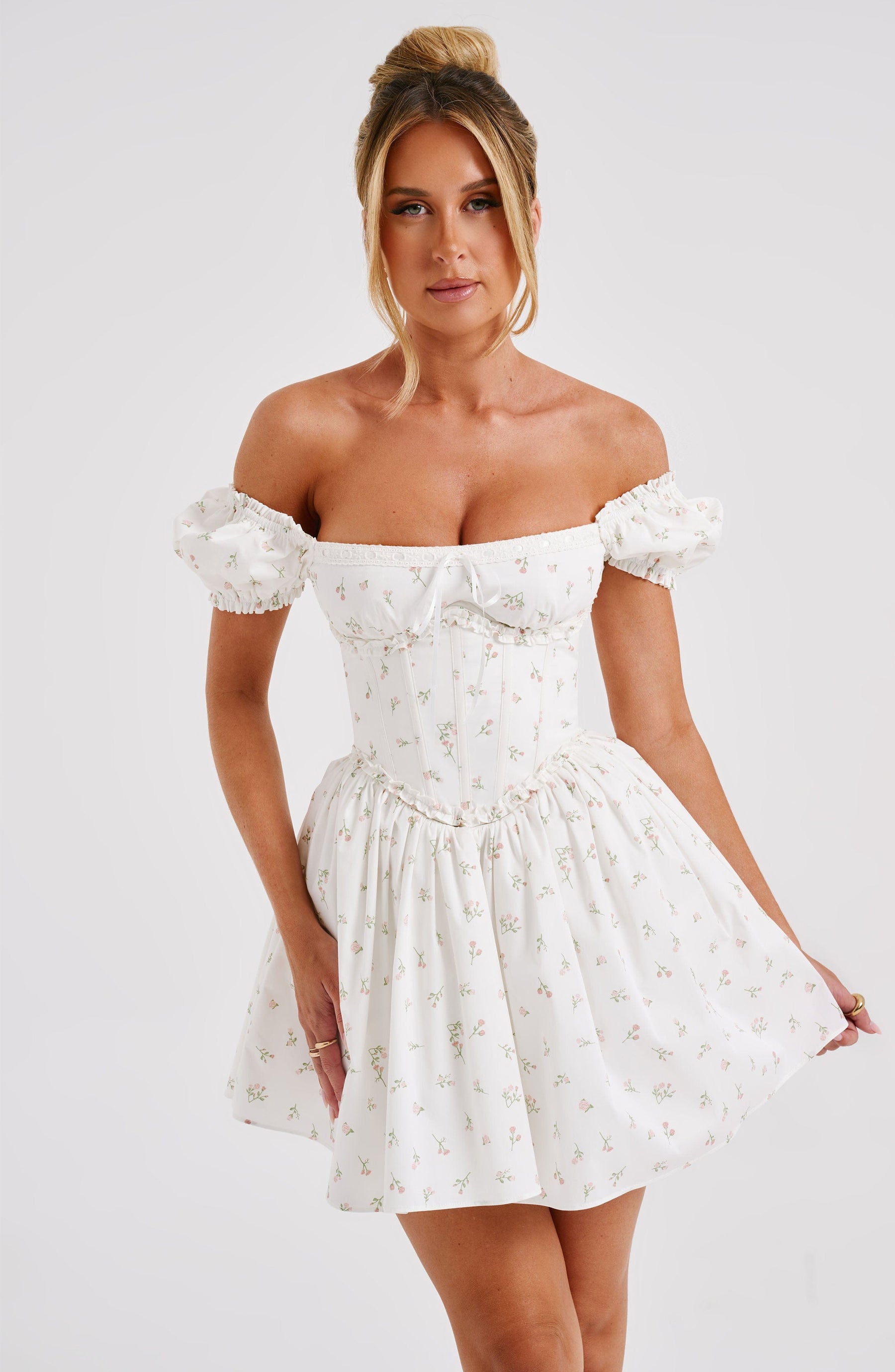 Vestido Curto Bustier Modern Penélope Floral