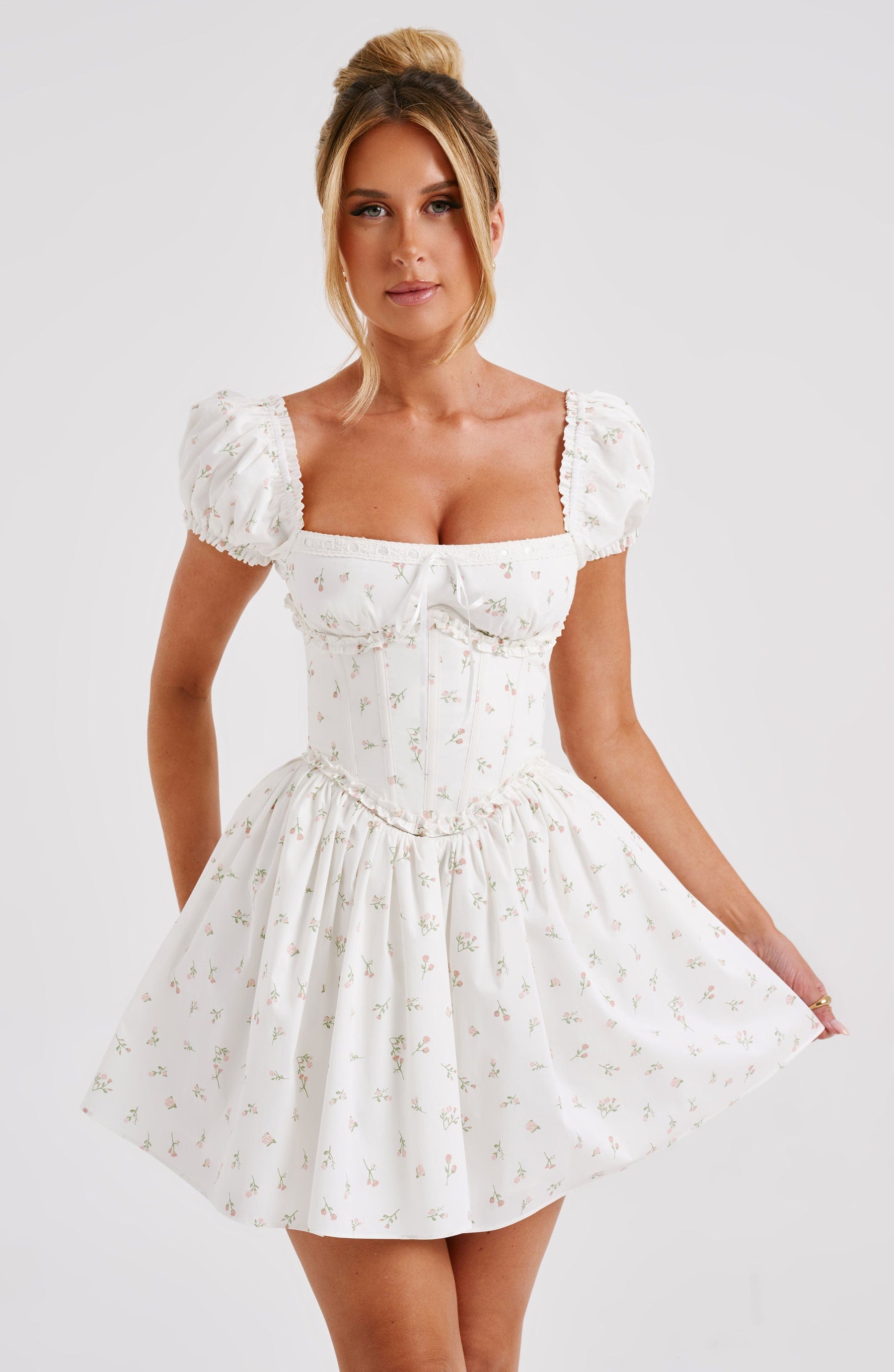 Vestido Curto Bustier Modern Penélope Floral