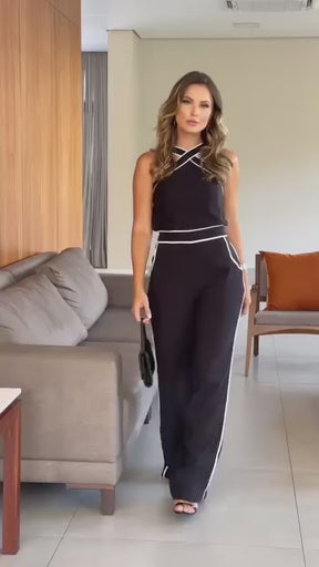 Conjunto Alfaiataria Blusa e Calça Modern Black Xcellence