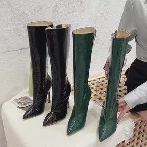 Bota Cano Alto Modern Lux - Couro