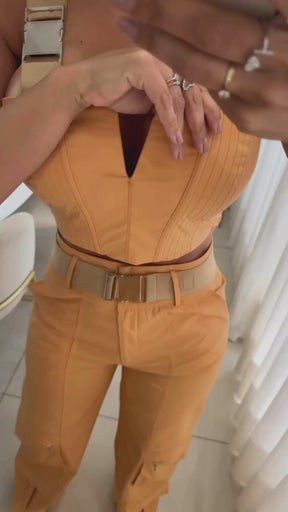 Conjunto Cropped e Calça Alfaiataria Modern Power Vibe