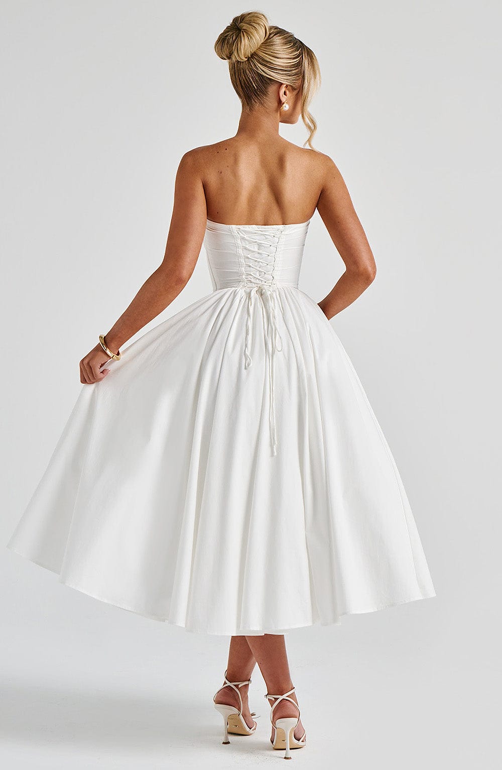 Vestido Midi sem Alças Efeito Corset Modern Cornélia