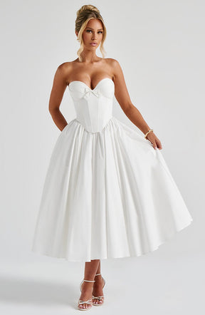 Vestido Midi sem Alças Efeito Corset Modern Cornélia