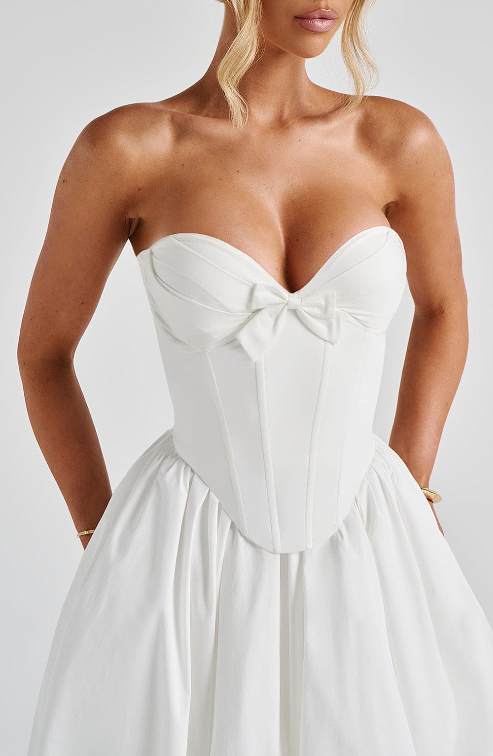Vestido Midi sem Alças Efeito Corset Modern Cornélia
