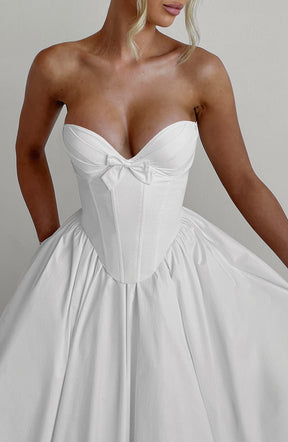 Vestido Midi sem Alças Efeito Corset Modern Cornélia