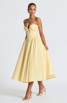 Vestido Midi sem Alças Efeito Corset Modern Cornélia