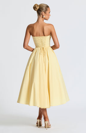 Vestido Midi sem Alças Efeito Corset Modern Cornélia