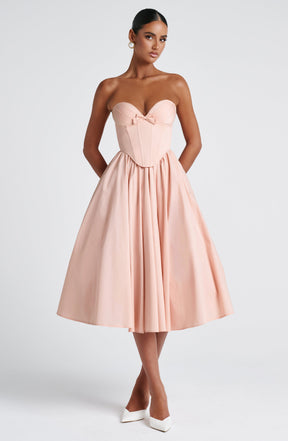 Vestido Midi sem Alças Efeito Corset Modern Cornélia