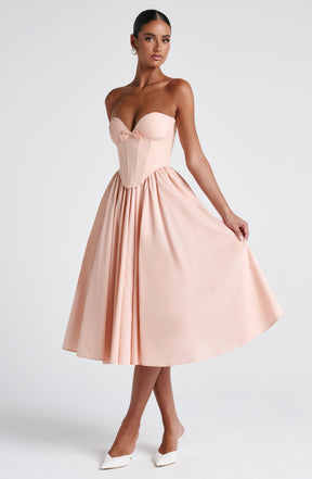 Vestido Midi sem Alças Efeito Corset Modern Cornélia