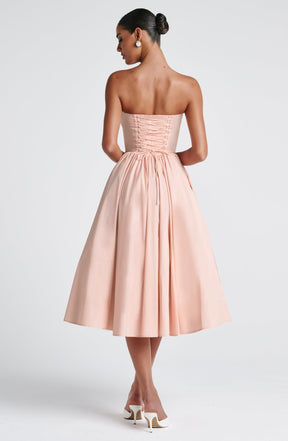 Vestido Midi sem Alças Efeito Corset Modern Cornélia