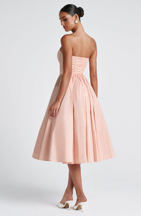 Vestido Midi sem Alças Efeito Corset Modern Cornélia