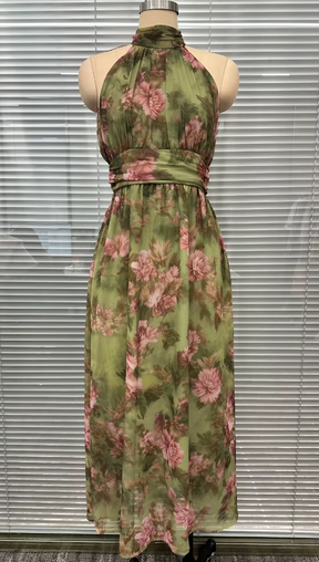 Vestido Midi Halter Elegante Modern Azuria