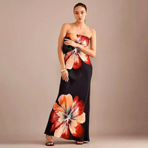 Vestido Longo Floral Modern Pétala