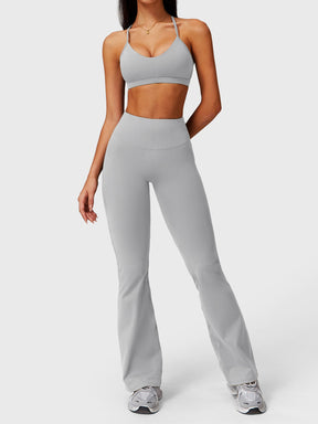 Calça Flare Com Bolso Franzido Modern Giseli - FITNESS