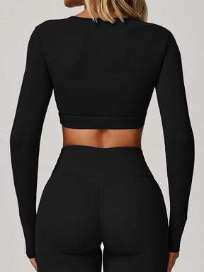 Conjunto Top Manga Longa e Calça Flare Cós V Modern Flex