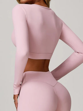 Conjunto Top Manga Longa e Calça Flare Cós V Modern Flex
