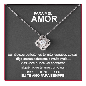 Caixa Surpresa AMOR ETERNO - Colar em Prata 925 Com Rosa Real  ❤️