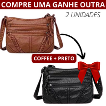 Bolsa Feminina Vintage em Couro MeLinda - Kit 2un.