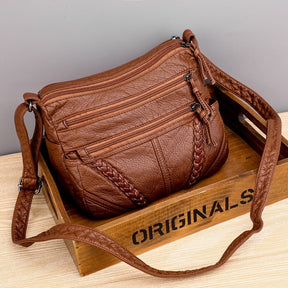 Bolsa Feminina Vintage em Couro MeLinda - Kit 2un.